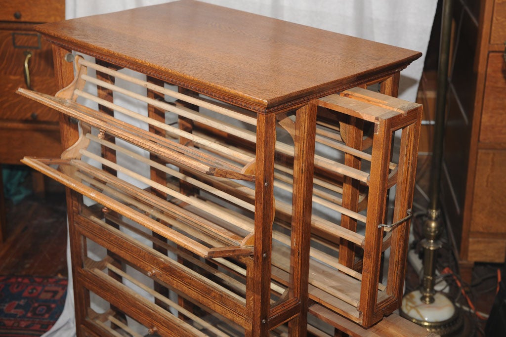 Oak Ribbon Cabinet/Makes Great Wine Rack at 1stDibs | antique ribbon ...