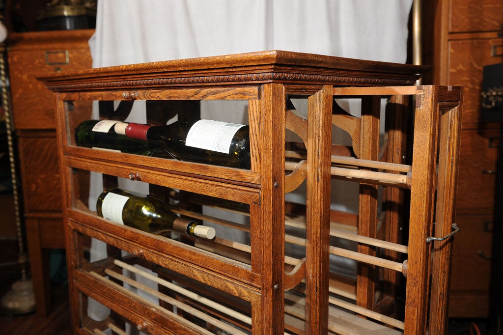 Oak Ribbon Cabinet/Makes Great Wine Rack at 1stDibs | antique ribbon ...