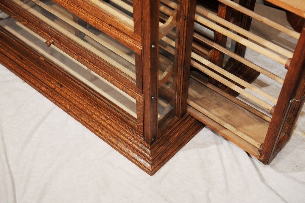 Oak Ribbon Cabinet/Makes Great Wine Rack at 1stDibs | antique ribbon ...