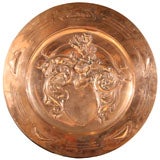 English Arts and Crafts 24" Copper Charger