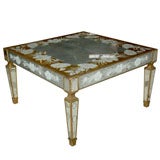 Eglomise Mirrored Cocktail Table