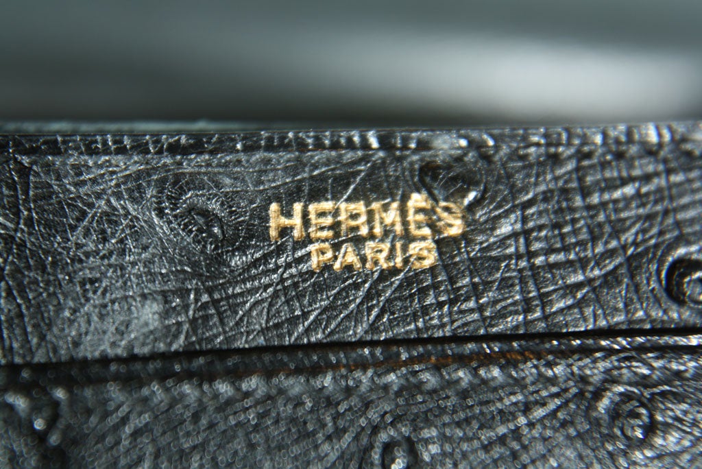 Hermes Sac De Cordeliere Ostrich Piano Bag presented by funkyfinders In Good Condition In Stamford, CT