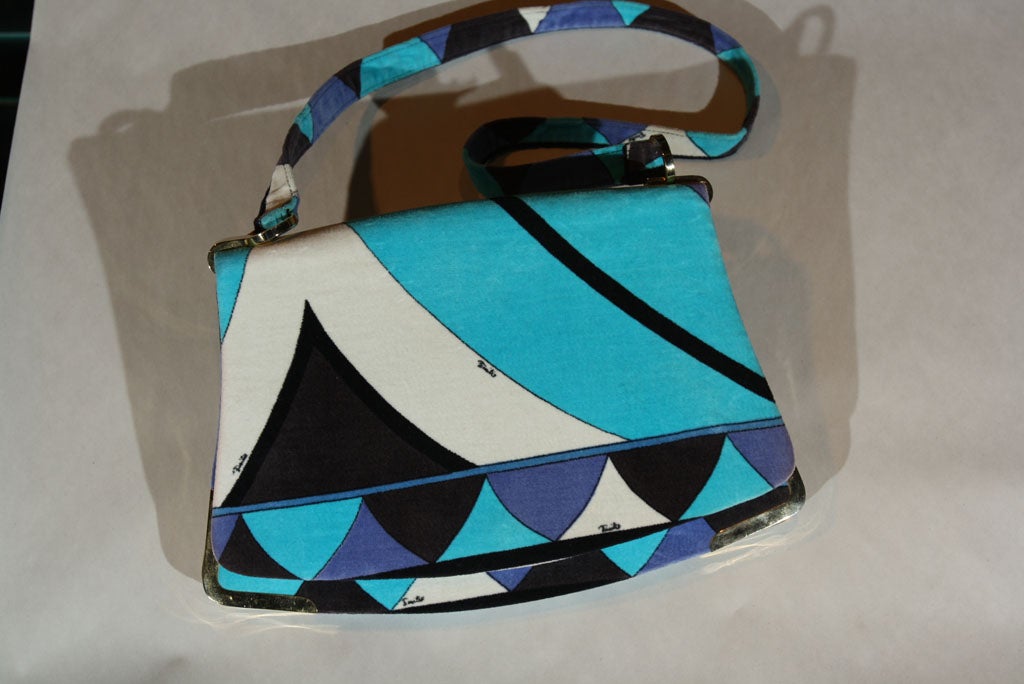 Pucci Clutch With Optional Strap presented by funky finders. In Excellent Condition In Stamford, CT