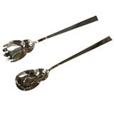 Birmingham 1915 Salad Servers Sterling Silver