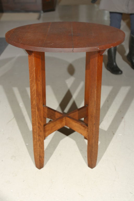 Mission Arts and Crafts Lamp Table 24"