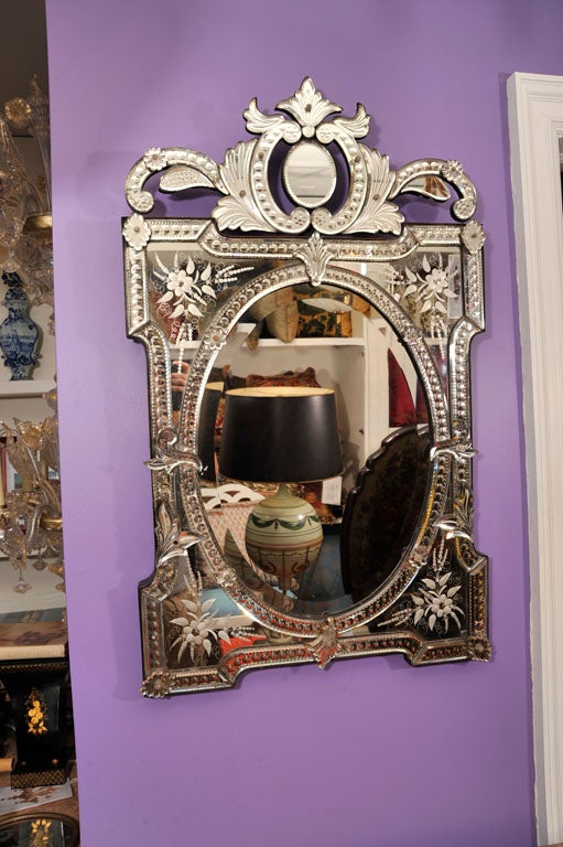 A Rectangular French Venetian Mirror 2