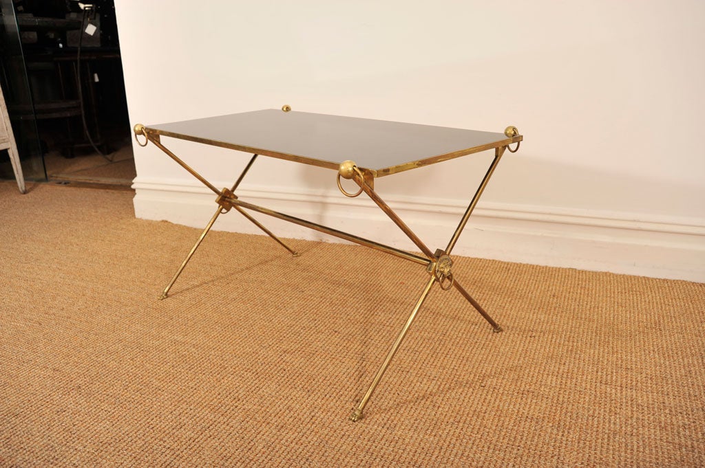 1940s French Brass Coffee Table in the Bagues Style 4