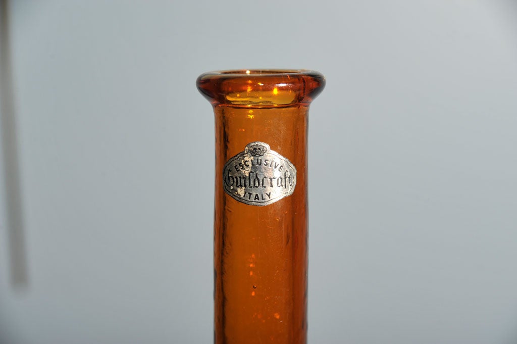 Italian Glass Bottle For Sale at 1stDibs