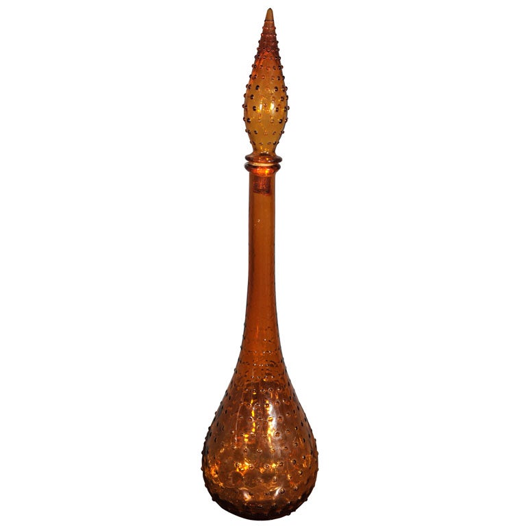 Italian Glass Bottle For Sale at 1stDibs