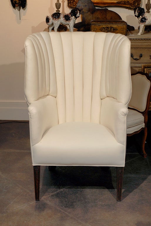 barrel back wing chair