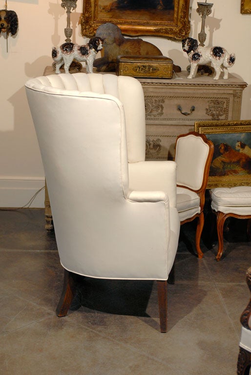 Wood English Barrel Back/Wing Chair