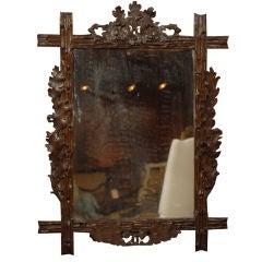 Carved Black Forest Mirror