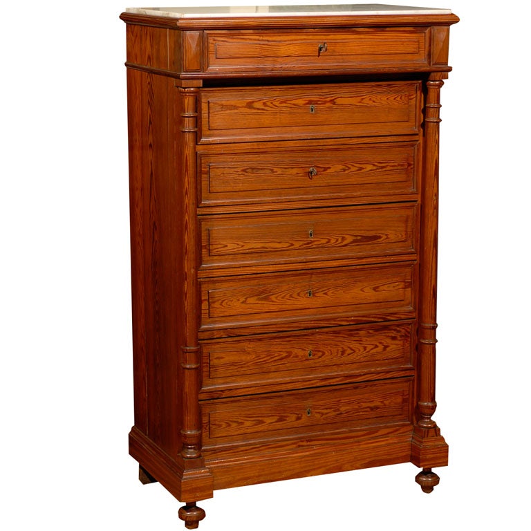 19th Century French Louis Philippe Style Semainier For Sale