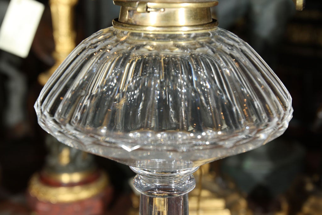 Crystal SOLID COLUMN CRYSTAL OIL LAMP