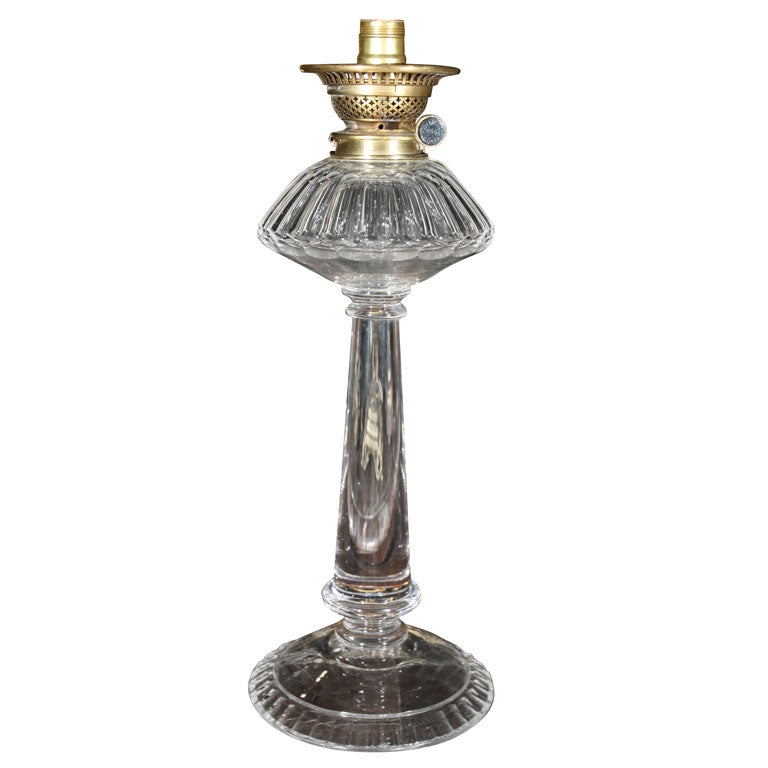SOLID COLUMN CRYSTAL OIL LAMP