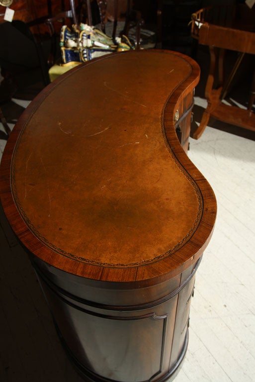 antique kidney shaped desk