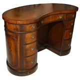 MAHOGANY KIDNEY SHAPED DESK