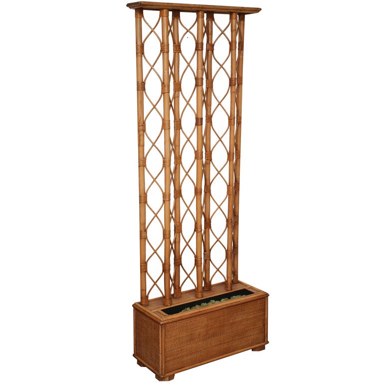 Rattan Room Divider/Planter at 1stDibs planter box dividers, planter room divider, planter divider