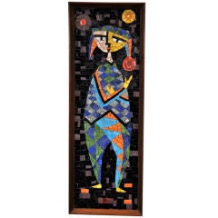 "Juggler" glass framed mosaic by Evelyn Ackerman for ERA designs