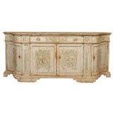 Large Italian Polychrome Painted Credenza , 18th century