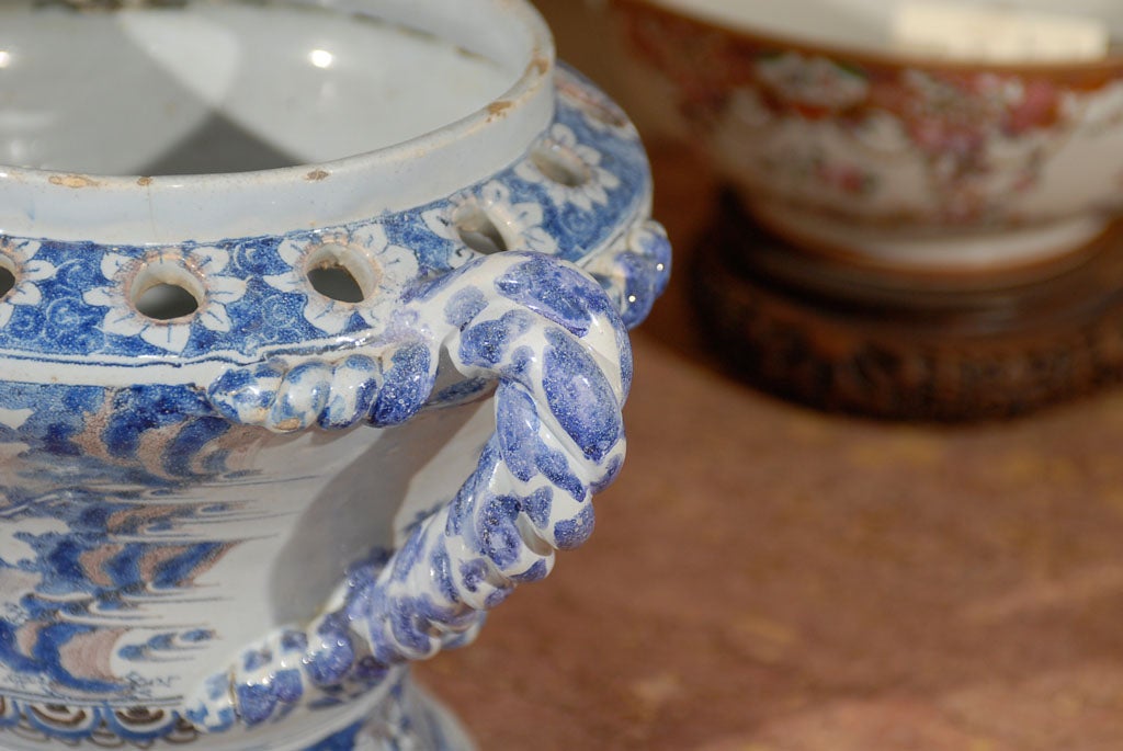 Large Blue and White Faience Urn, France ca. 1750 1