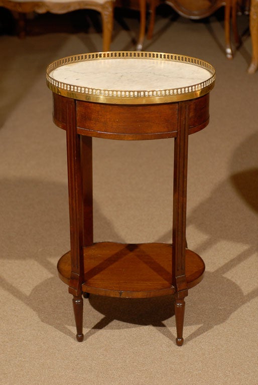 Petite 19th century Oval Louis XVI Side Table 2