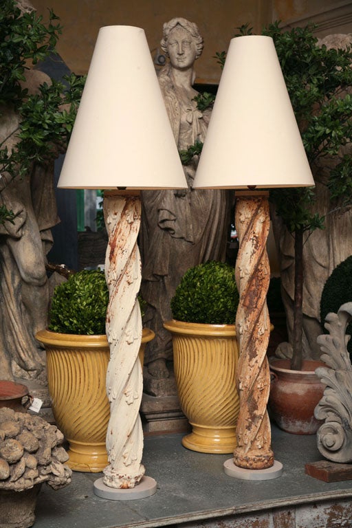 Pair of 19th Lamps