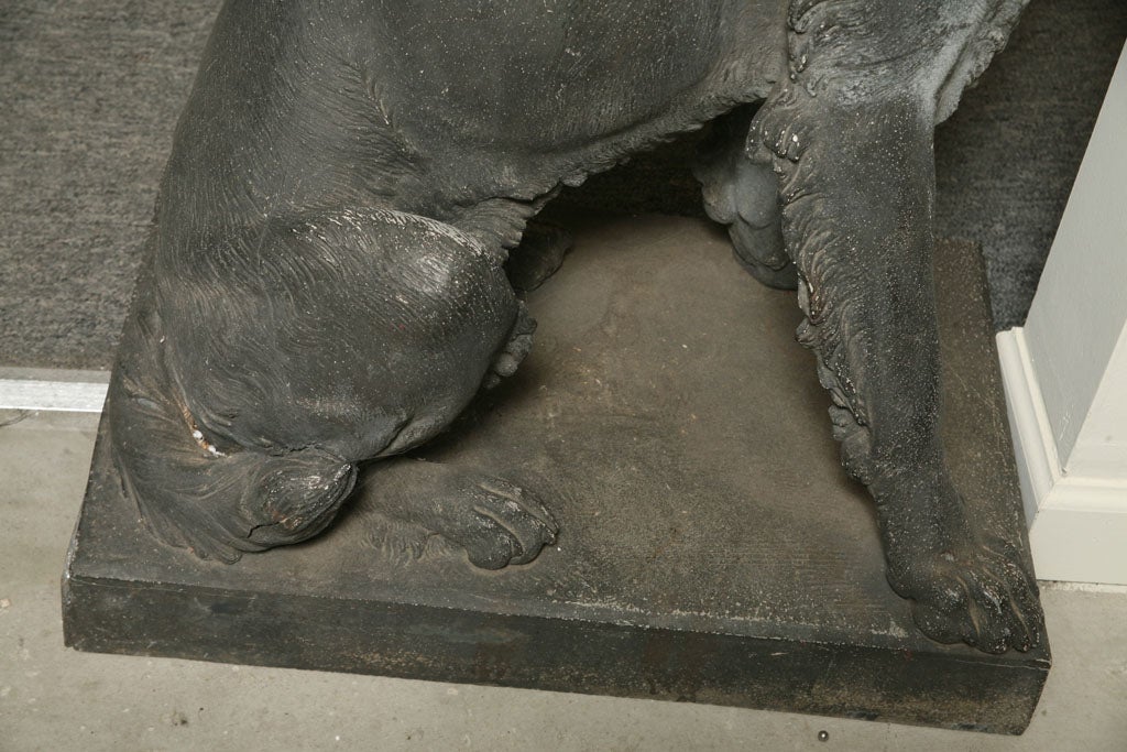 A Very Rare Pair Of Zinc Alloy Dogs, In Good Condition In Washington, DC