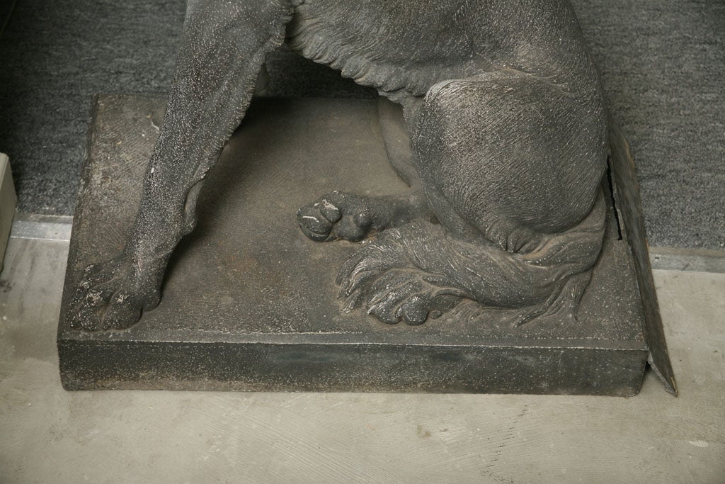 A Very Rare Pair Of Zinc Alloy Dogs, 3