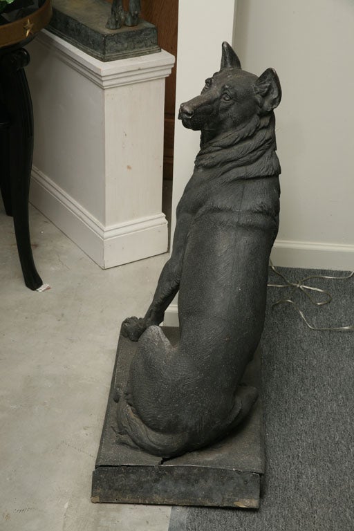 A Very Rare Pair Of Zinc Alloy Dogs, 4