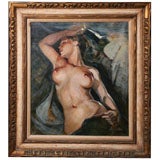 An Oil Painting of a Reclining Nude