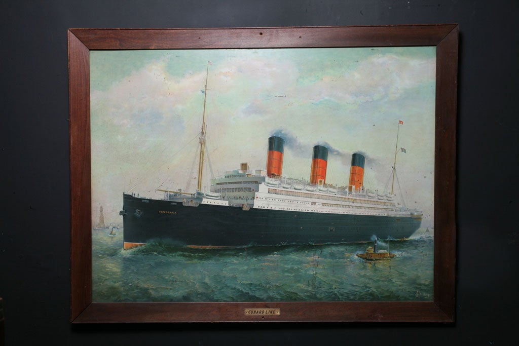 A Print on Tin of the Berengaria