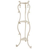 Glamorous Cream Lacquered Plant Stand After Dorothy Draper