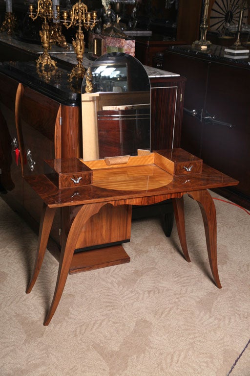 French Art Deco Exotic Walnut/ Sycamore ladies Vanity
