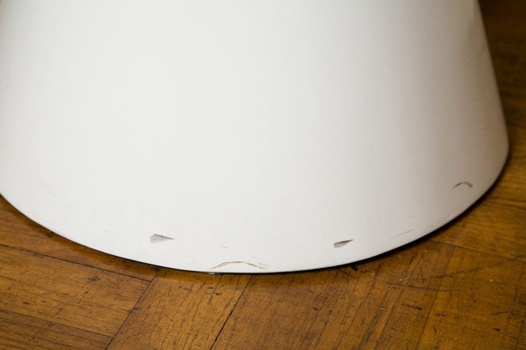 Mid-20th Century PAIR HOURGLASS ROUND WHITE LACQUER SIDE TABLES