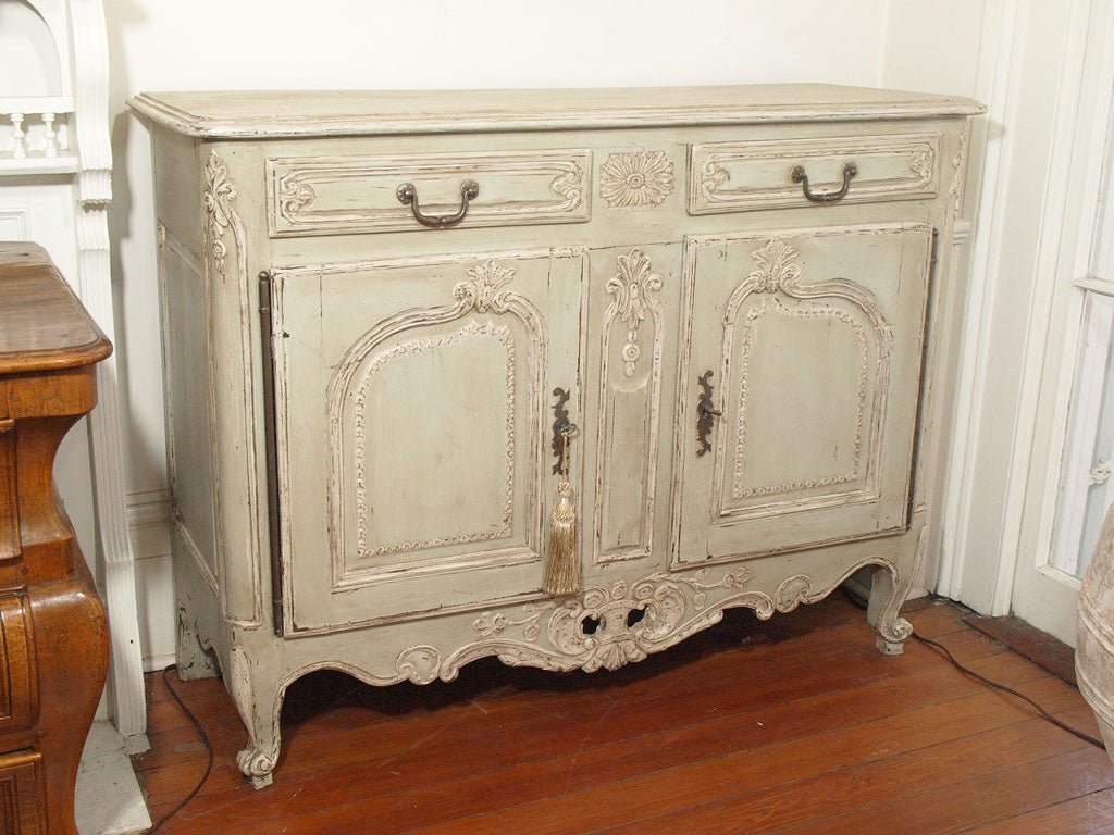 19th Century Louis XV Style Painted Buffet