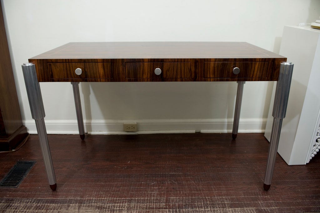 Jules Leleu Inspired Art Deco Desk. 1