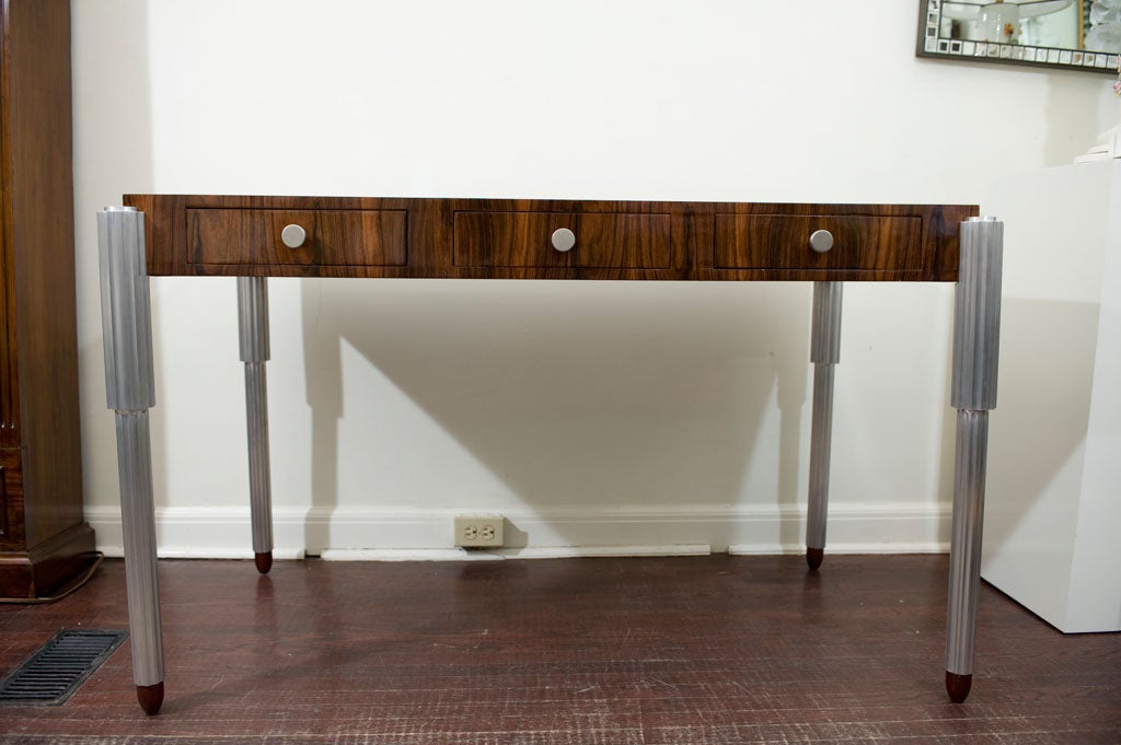 Jules Leleu Inspired Art Deco Desk. 3