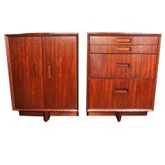 Pair Side Cabinets by Frank Lloyd Wright for Heritage Henredon