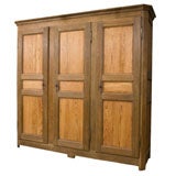 Antique Stunning early 19th century armoire in white oak and pine