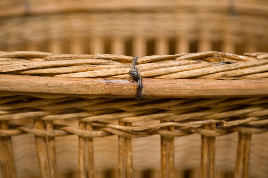Folk Art Extraordinary Oversize French Wicker Basket
