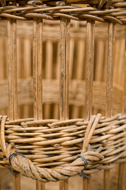 Extraordinary Oversize French Wicker Basket 2