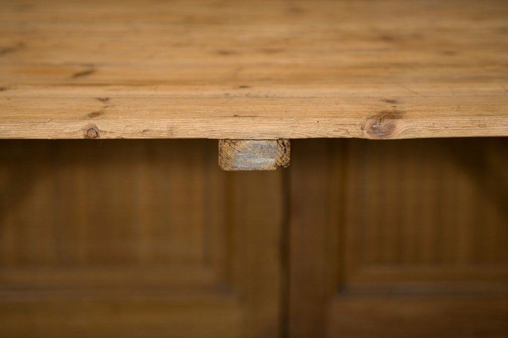 Antique French planked pine table 3