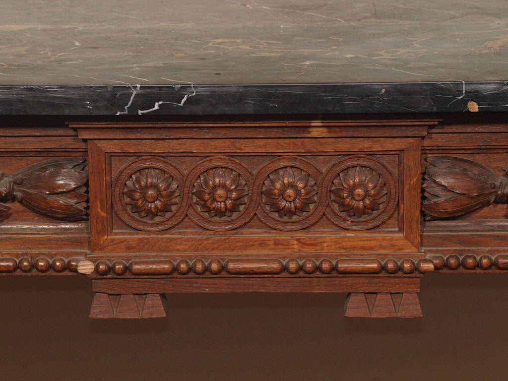 french console table with marble top