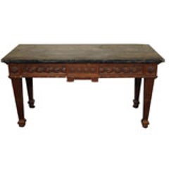 FRENCH LOUIS XVI CONSOLE TABLE WITH MARBLE TOP 3