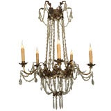 Crystal & Brass Chandelier