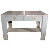 Perfectly Distressed c1900 Arts and Crafts Period 2-Drawer Desk