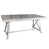 Riveted Steel Dining/Work Table in the Empire Style