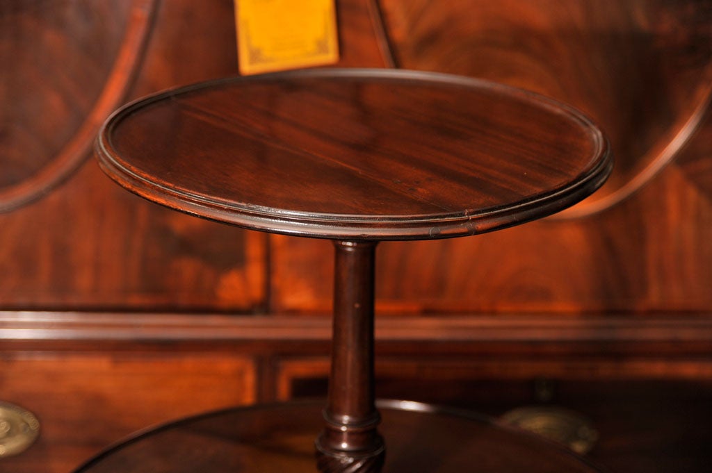George III mahogany circular 3-tier dumbwaiter.