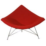 Early Edition “Steel Shell”Red Coconut Chair, by George Nelson